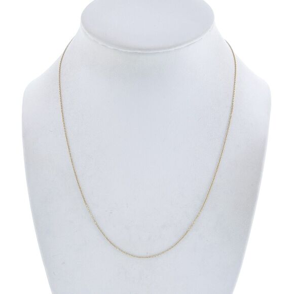 Vintage Italian Sterling Silver 925 Gold-Tone 0.8mm Chain Necklace 17.5" - Picture 1 of 3